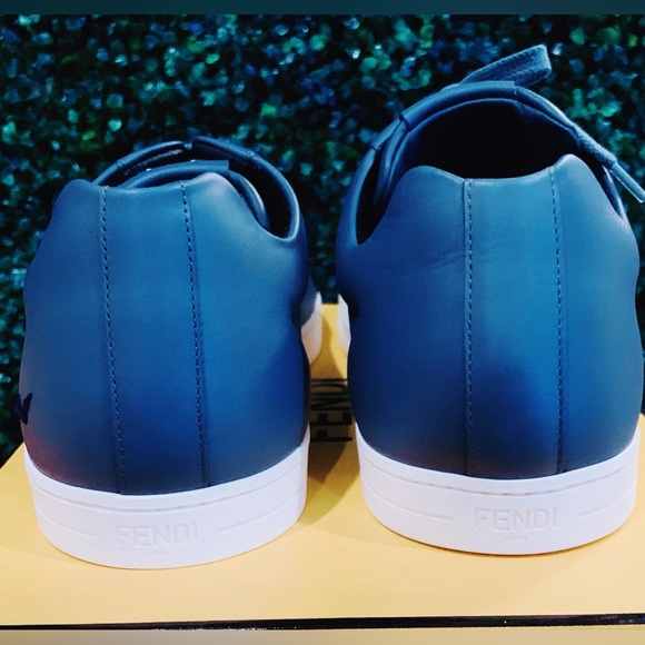 FENDI Butterfly Multicolor Bag Bugs Low-Top Storm Leather Sneakers UK12 US13 NEW - Picture 11 of 16